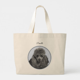 Pudel Painting Ministern Leksak Black Pet Hund Art Jumbo Tygkasse