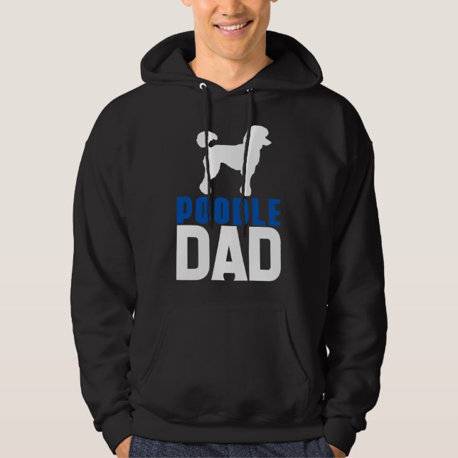 Pudel Pappa Blue Hoodie (Framsida)