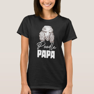 Pudel Pappa Djurens Valp Puppy Pet Hund T Shirt