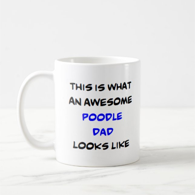 pudel pappa, fantastisk kaffemugg (Vänster)