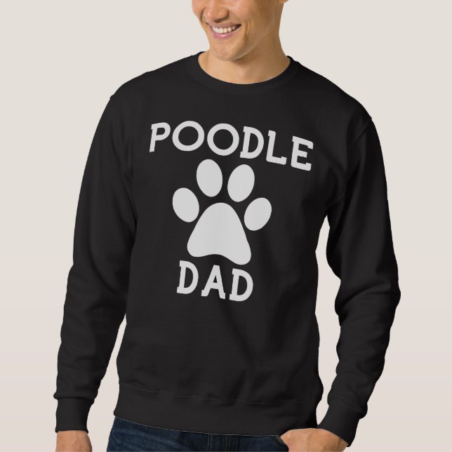 Pudel Pappa Tass Lång Ärmad Tröja (Framsida)