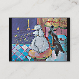 Pudel Paris Cafe-Affärskortet Visitkort