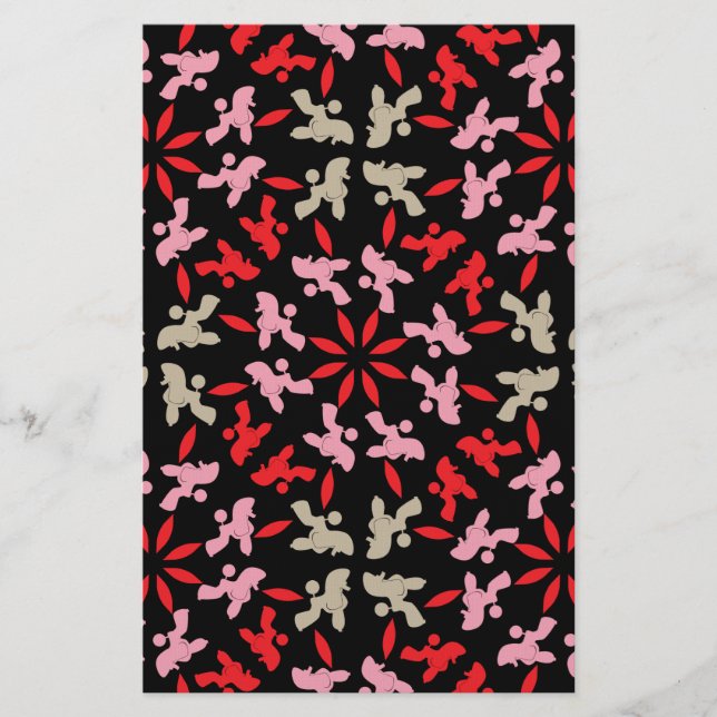 Pudel Patternd Brevpapper (Framsida)