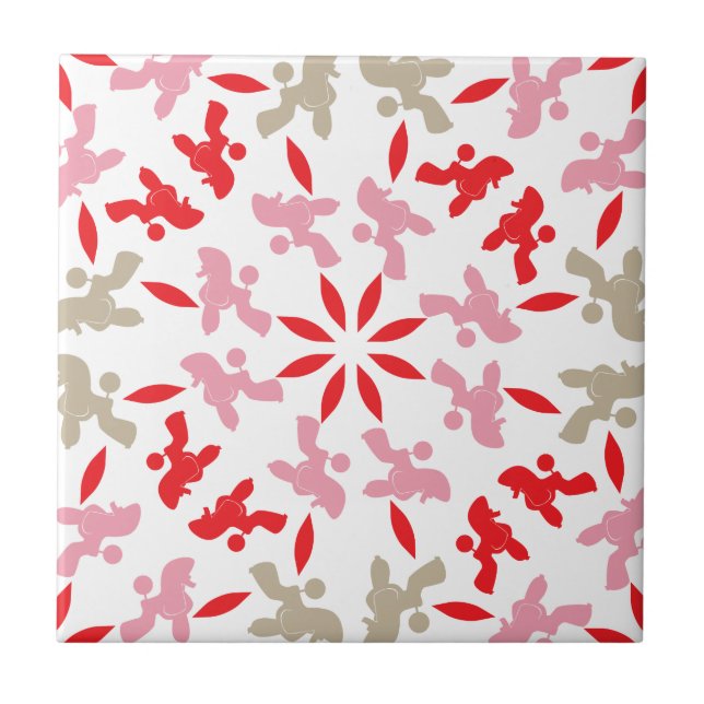 Pudel Patternd Kakelplatta (Framsidan)