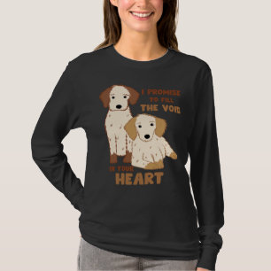Pudel Pet Hund aveln Brown promise Fill Void Heart T Shirt