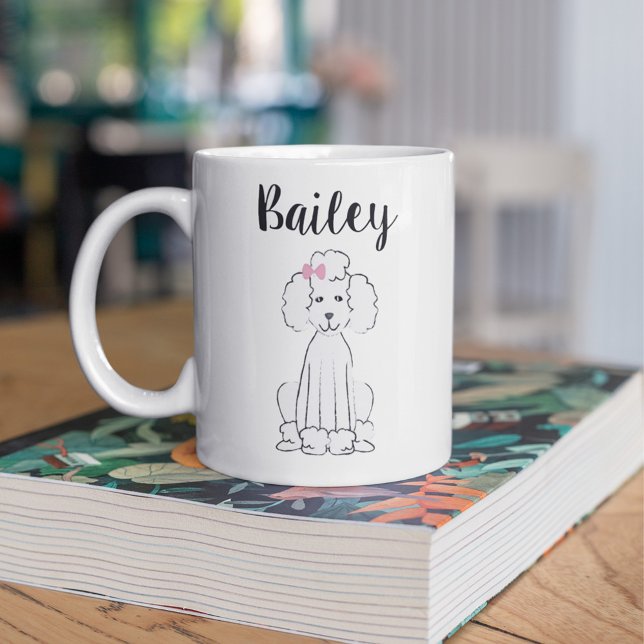 Pudel Pet Hund Cute Animal Trendig Modern Kaffemugg (Skapare uppladdad)