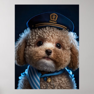Pudel Pilot kapten Poster