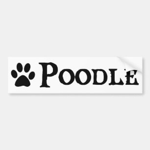 Pudel (piratstil med pawprint) bildekal