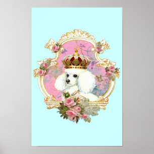 Pudel Princess i Rosa ros Poster