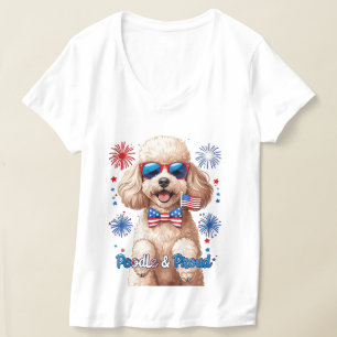 Pudel & Proud - 4 juli Hund T-Shirt