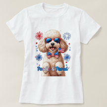Pudel & Proud - 4 juli Hund T-Shirt