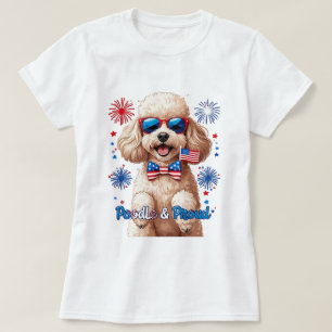 Pudel & Proud - 4 juli Hund T-Shirt