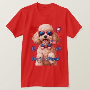 Pudel & Proud - 4 juli Hund T-Shirt
