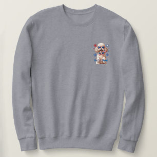 Pudel & Proud - 4 juli Hund T-Shirt Lång Ärmad Tröja