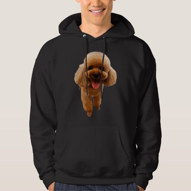 Pudel Puppy Hund Mini Leksak Tekopp Hoodie (Framsida)