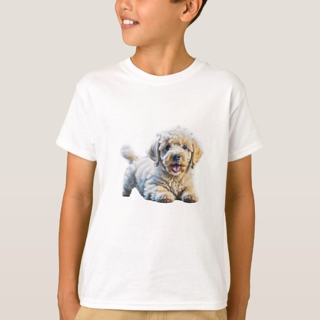 Pudel Puppy T Shirt (Framsida)