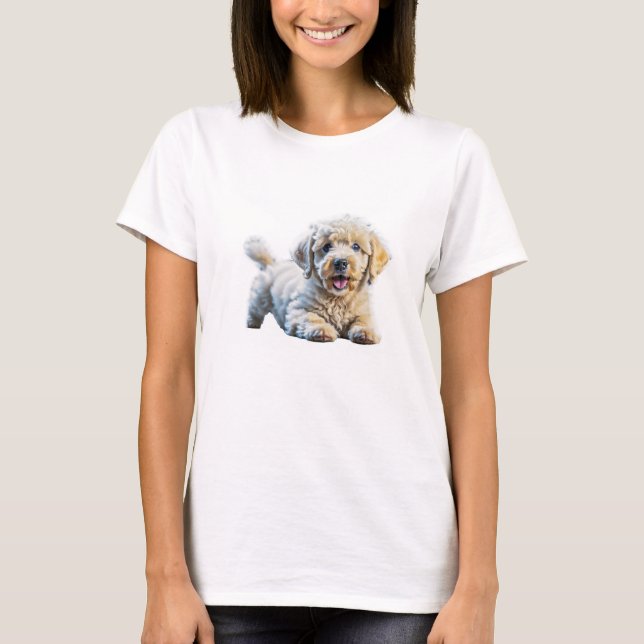 Pudel Puppy T Shirt (Framsida)
