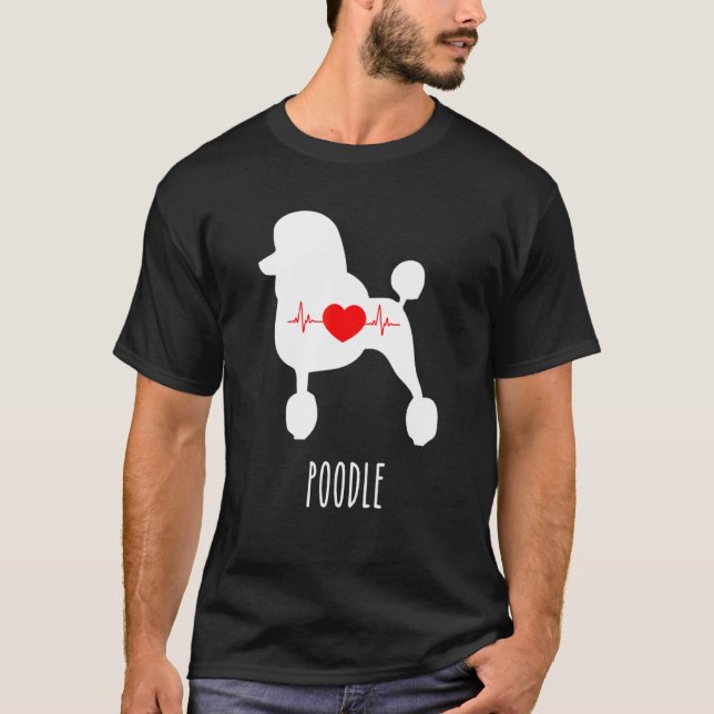 Pudel, rast Hund, övre Mamma visar T Shirt (Framsida)