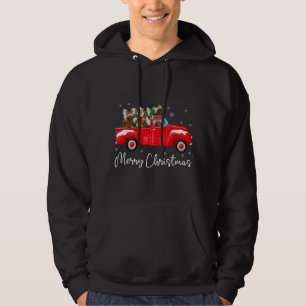 Pudel Red Lastbil jultomten Hat Julafton Hund Kärl Hoodie