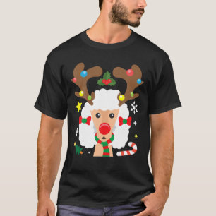 Pudel Reindeer Funny Cute Hund Mamma Pappa jul G T Shirt