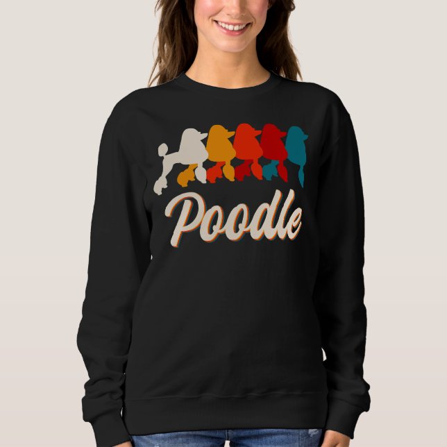 Pudel Retro Pudel Hund älskare T Shirt (Framsida)