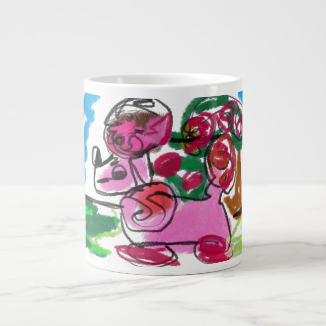 Pudel roligt jumbo mugg (Framsidan)