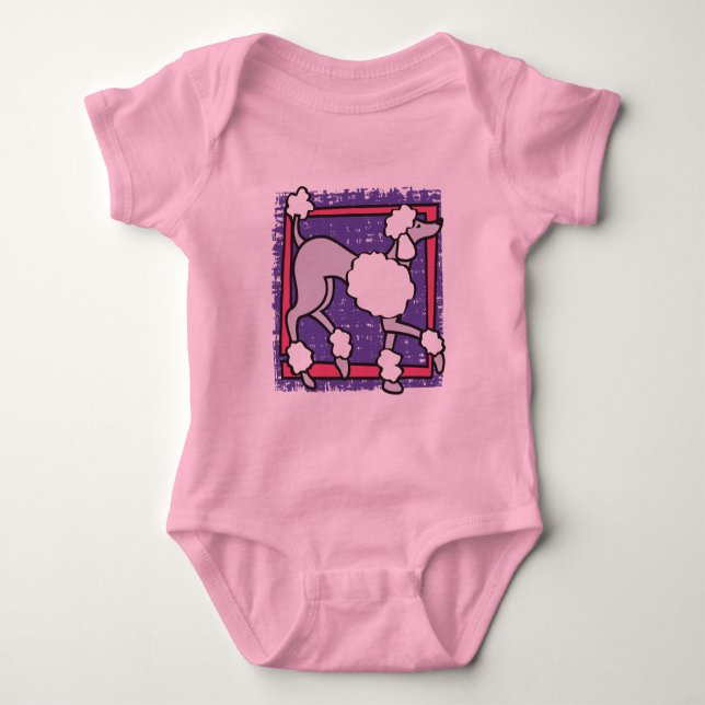 PUDEL Rosa baby Bodykostym Tee (Framsida)