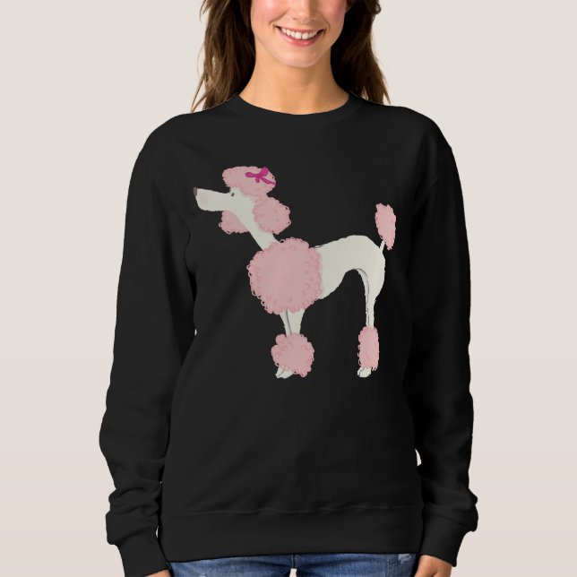 Pudel Rosa T Shirt (Framsida)