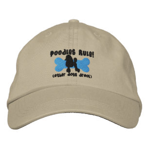 Pudel Rule Embroized Hat Broderad Keps