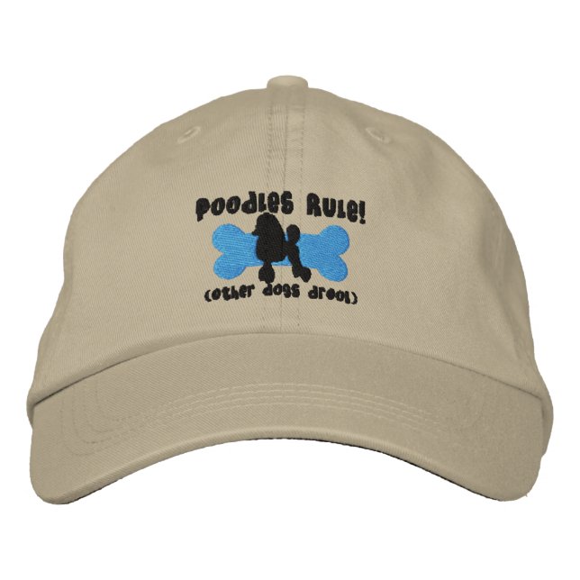 Pudel Rule Embroized Hat Broderad Keps (Framsida)