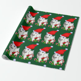 Pudel Santa Hat jul Presentpapper