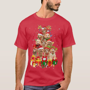 Pudel Santa Julgran Ljus Julafton Pajama Pet T Shirt