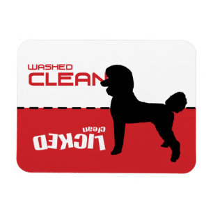 Pudel Silhouette Dishwasher Magnet - Slickat ren