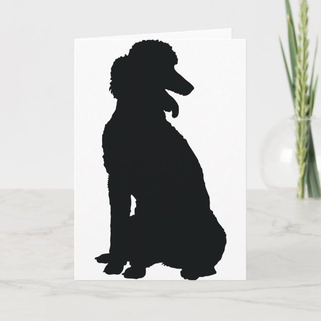 Pudel Silhouette Kort (Framsida)