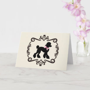 Pudel Silhouette Kort