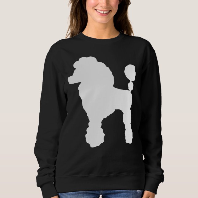 pudel silhuette hundraser pudel utrustning t shirt (Framsida)