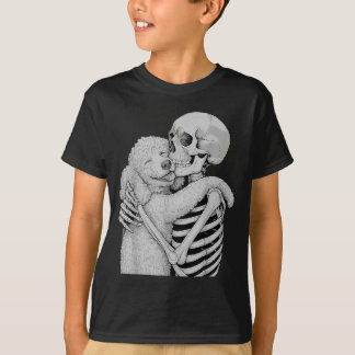 Pudel Skelett Kram Halloween Hund Älskare T Shirt