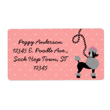 Pudel Skirt Retro Rosa och svart Personlig på 50 s