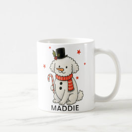 Pudel Snömannen Jul Hund Kaffemugg