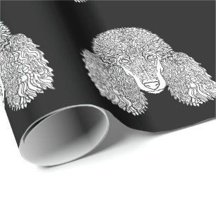Pudel - specificerade hundar presentpapper