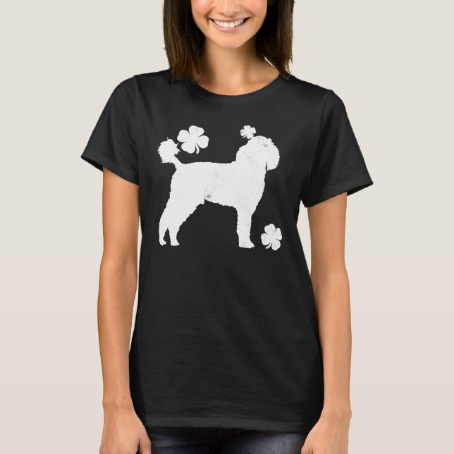 Pudel St patricks day T Shirt (Framsida)