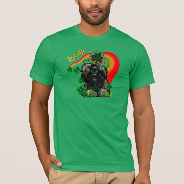 Pudel St patricks day T Shirt (Framsida)