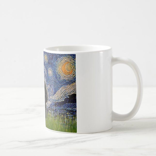 Pudel (svart 1) - Stjärnnatt Kaffemugg (Höger)