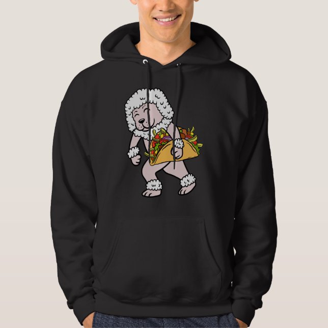Pudel Taco Älskare Hoodie (Framsida)