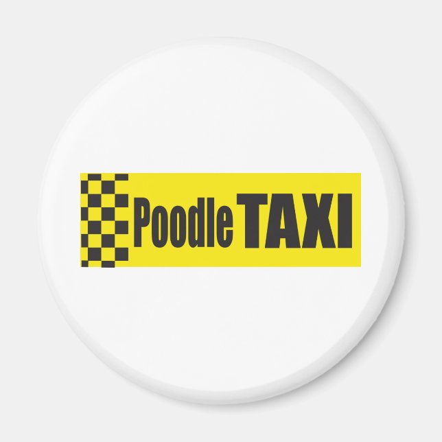 Pudel Taxi Magnet (Framsidan)