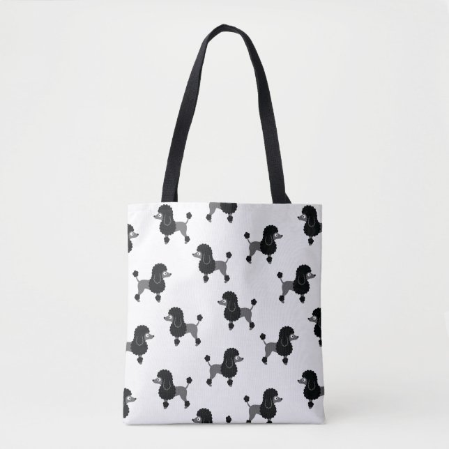 Pudel Tote Bag Tygkasse (Framsida)