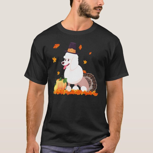 Pudel Turkiet Costume Thanksgiving T Shirt (Framsida)