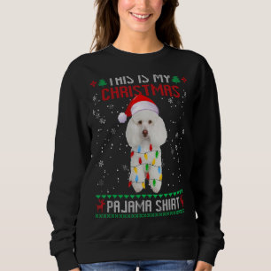 Pudel Ugly Julgran Ljus Family Julafton Hund T Shirt