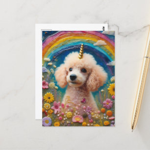 Pudel Unicorn Vykort