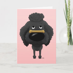Pudel Valentine Helgkort